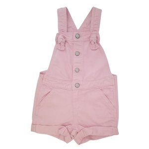 Gap Shortalls Toddler Girl 2T Pink Denim Cuffed